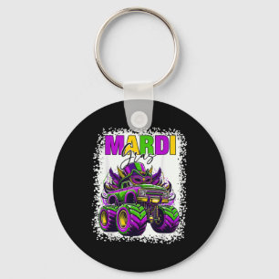 Mardi Gras Kids Outfit Monster Truck 2025 Toddlers Key Ring