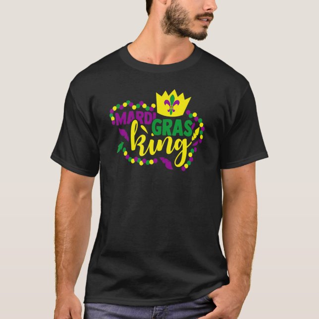 Mardi Gras King 2022 Parade Party Masquerade New O T-Shirt (Front)