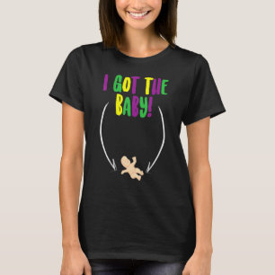 Mardi Gras King Cake Baby Krewe T-Shirt For Announ