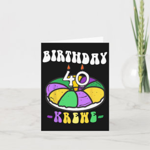 Mardi Gras King Cake  Card