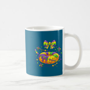 Mardi Gras King Cake Coquette Illustration Coffee Mug