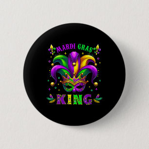 Mardi Gras King Fun Mardi Gras Carnival 2025 Gift 6 Cm Round Badge