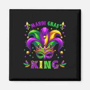 Mardi Gras King Fun Mardi Gras Carnival 2025 Gift Magnet