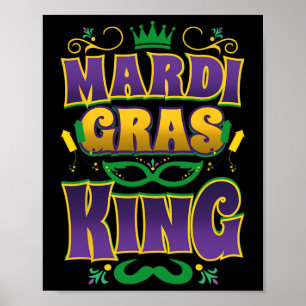 Mardi Gras King Fun Parade Mardi Gras Carnival Cos Poster