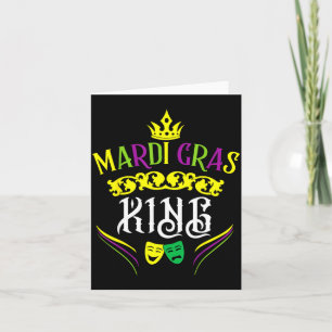 Mardi Gras King Funny New Orleans Party Parade Card