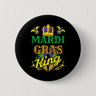 Mardi Gras King Men Carnival Costume Gift Mardi Gr 6 Cm Round Badge