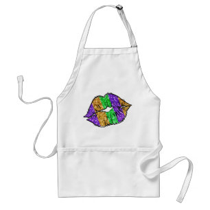 Mardi Gras Kiss Apron