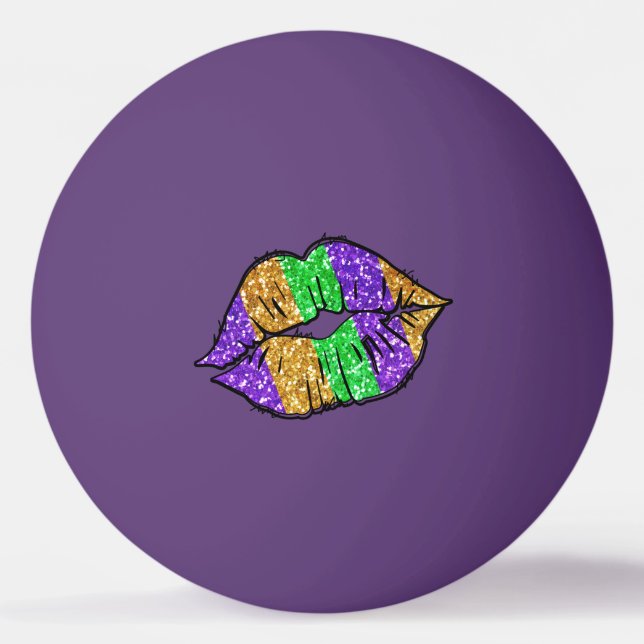 Mardi Gras Kiss Ping Pong Balls (Front)