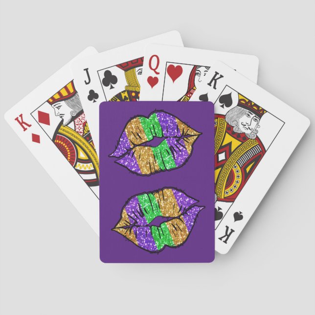Mardi Gras Kiss Playing Cards (Back)
