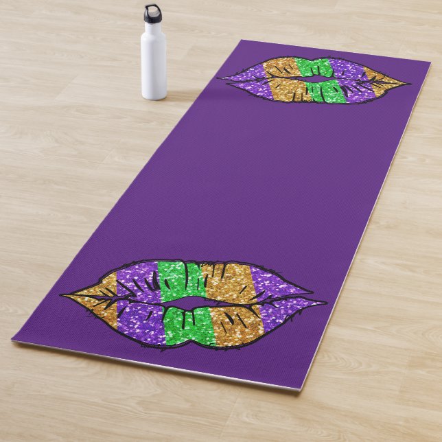 Mardi Gras Kiss Yoga Mat (In Situ)