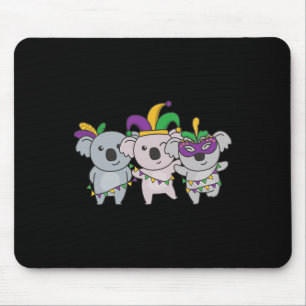 Mardi Gras Koala Carnival Costume Mouse Pad