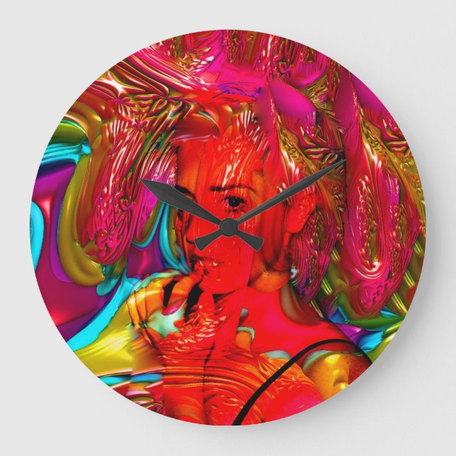 Mardi Gras Large Clock (Front)