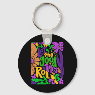 Mardi Gras Let The Good Times Roll Fleur De Lis Me Key Ring