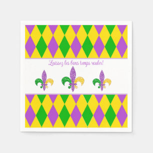 Mardi Gras! Let the Good Times Roll party napkin