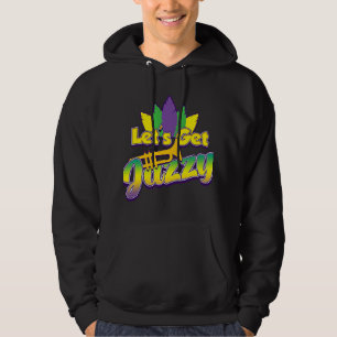 Mardi Gras Lets get jazz Funny Nola costume beads Hoodie