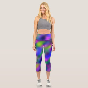 Mardi Gras Limelight Capri Leggings