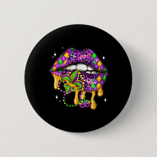 Mardi Gras Lip Women Costume Funny For Women Girl 6 Cm Round Badge