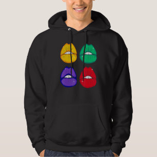 Mardi Gras Lips Cute Carnival Parade Masquerade Pa Hoodie