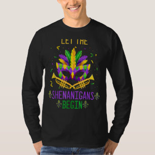 Mardi Gras Lips Outfit Costume Women Let Shenaniga T-Shirt