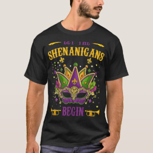 Mardi Gras Lips Outfit Costume Women Let Shenaniga T-Shirt