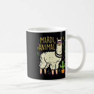 Mardi Gras Llama Party Animal Funny Alpaca Carniva Coffee Mug