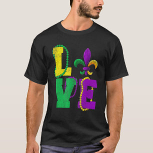 Mardi Gras Love Vintage Fleur-De-Lys Apparel, Men  T-Shirt