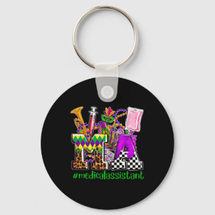 Mardi Gras Ma Medical Istant Nurse Festival Party Key Ring
