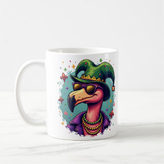 Mardi Gras Magic: The Playful Pink Flamingo Coffee Mug