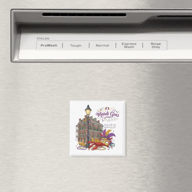 Mardi Gras Magnet (In Situ (Dishwasher))