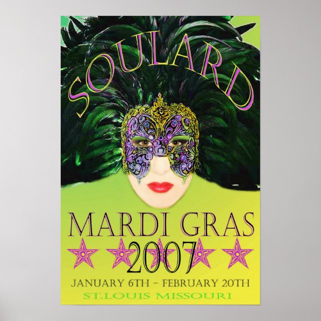 Mardi Gras Mask 2007 Poster St. Louis (Front)