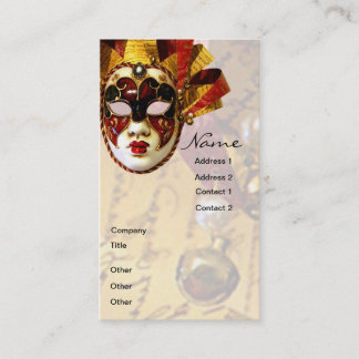 Mardi Gras Mask, Actor & Theatre Business Card