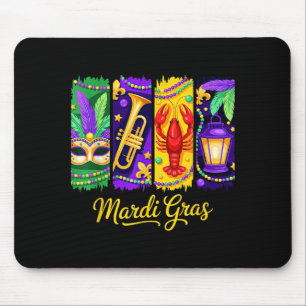 Mardi Gras Mask Beads New Orleans Carnival Mouse Pad