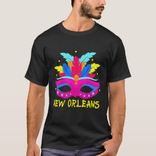 Mardi Gras Mask Carnival Parade New Orleans Festiv T-Shirt