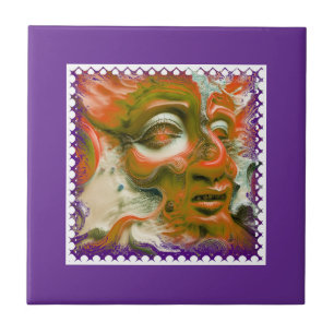 Mardi Gras Mask Ceramic Tile