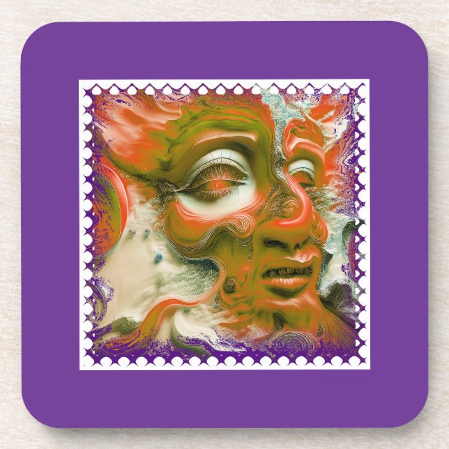 Mardi Gras Mask Coaster (Front)