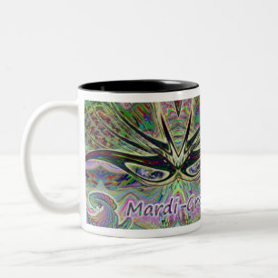 Mardi-Gras Mask Coffee Cup