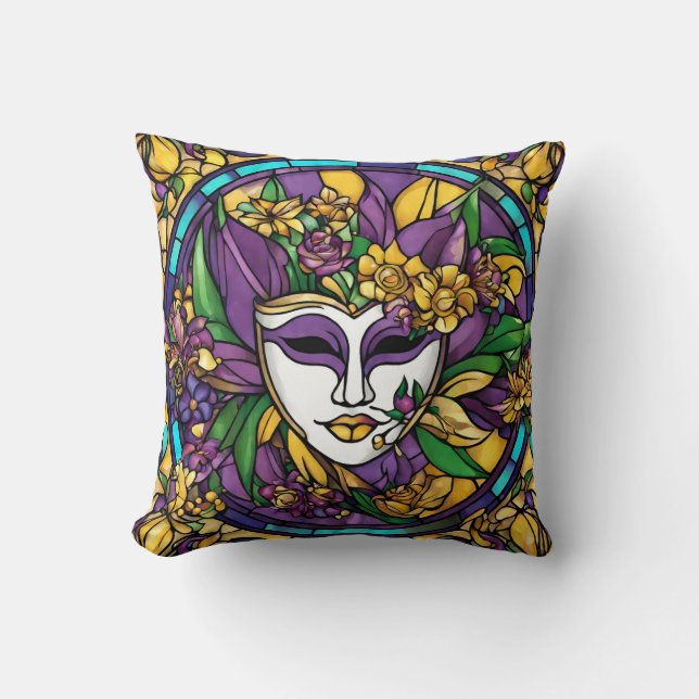 Mardi Gras Mask Cushion (Front)