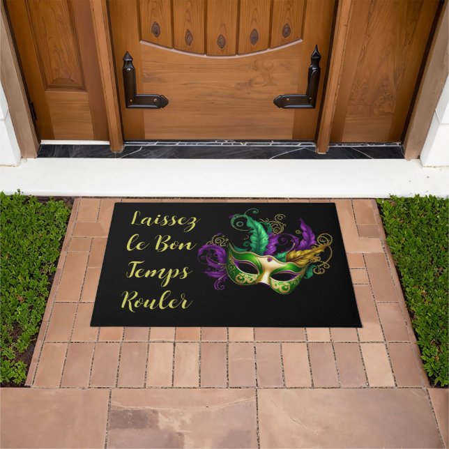 Mardi Gras Mask  Doormat (Outdoor)