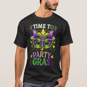 Mardi Gras Mask Festive Carnival Vibes T-Shirt