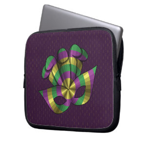 Mardi Gras Mask Laptop Case