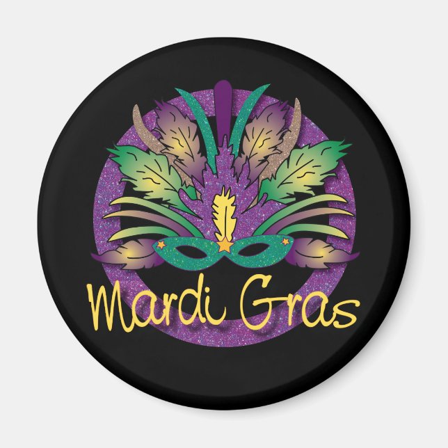 Mardi Gras Mask Magnet (Front)