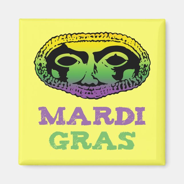 Mardi Gras Mask Magnet (Front)