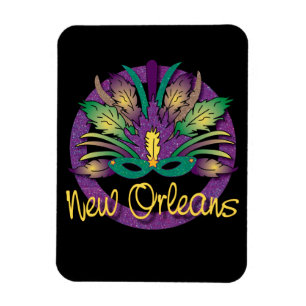 Mardi Gras Mask Magnet - New Orleans
