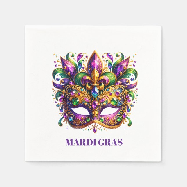 Mardi Gras Mask  Napkin (Front)