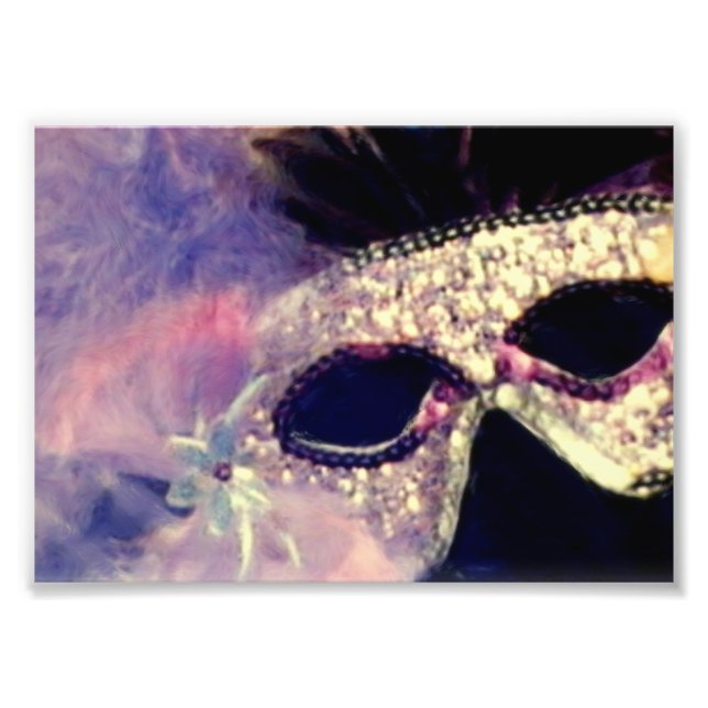 Mardi Gras Mask Photo Print (Front)