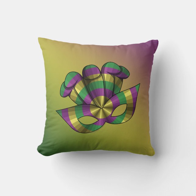 Mardi Gras Mask Pillow (Front)