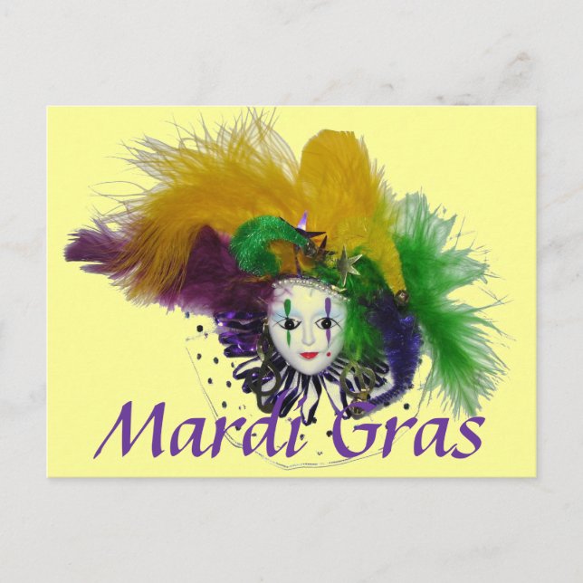 Mardi Gras Mask Postcard (Front)
