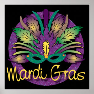 Mardi Gras Mask Poster