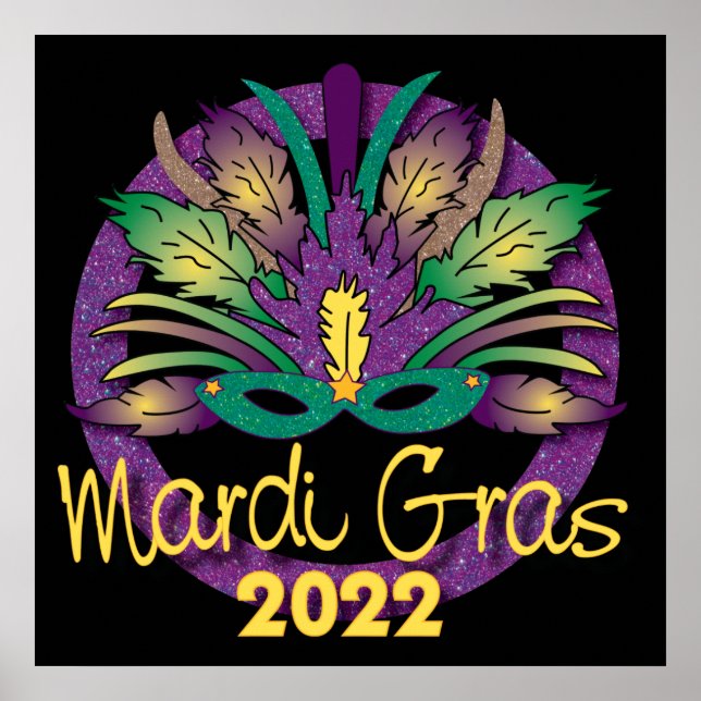 Mardi Gras Mask Poster - 2022 (Front)