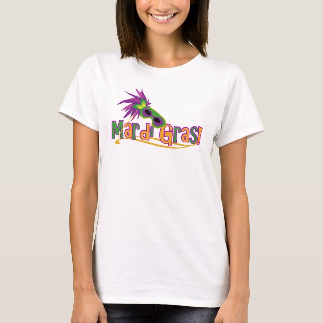 Mardi Gras Mask T-Shirt (Front)